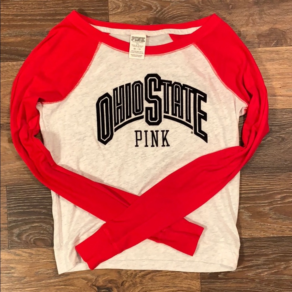 VS Pink Ohio State Long Steve Tee